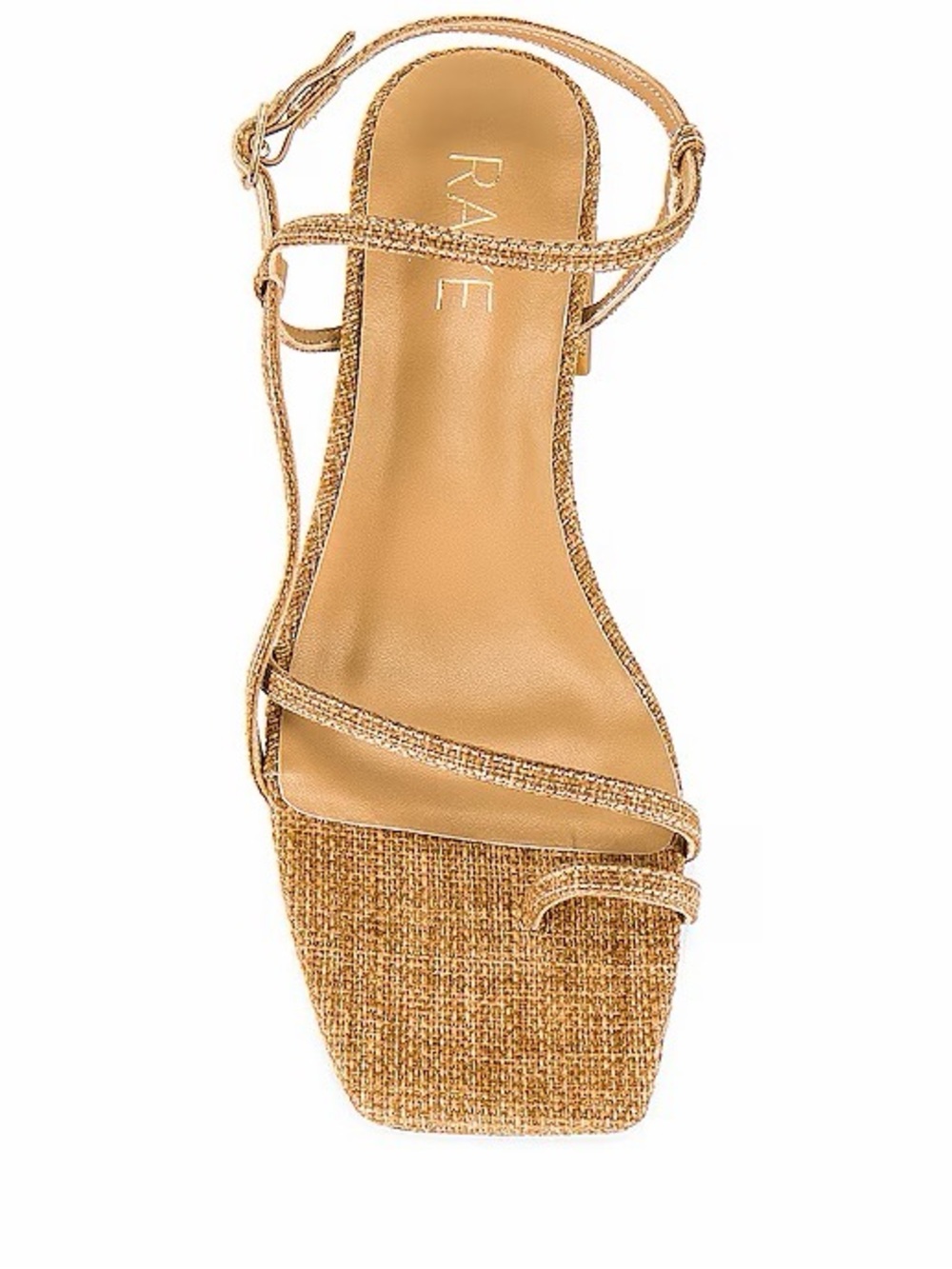 Raye Brown Strappy Square-Toe Sandals 8.5 - Picture 4 of 5